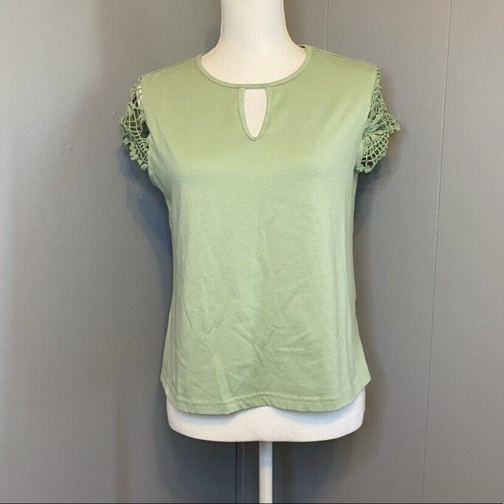 Shein Light Green Short Sleeve Top